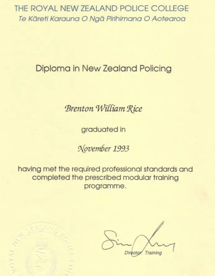 Diploma in NZ Policing